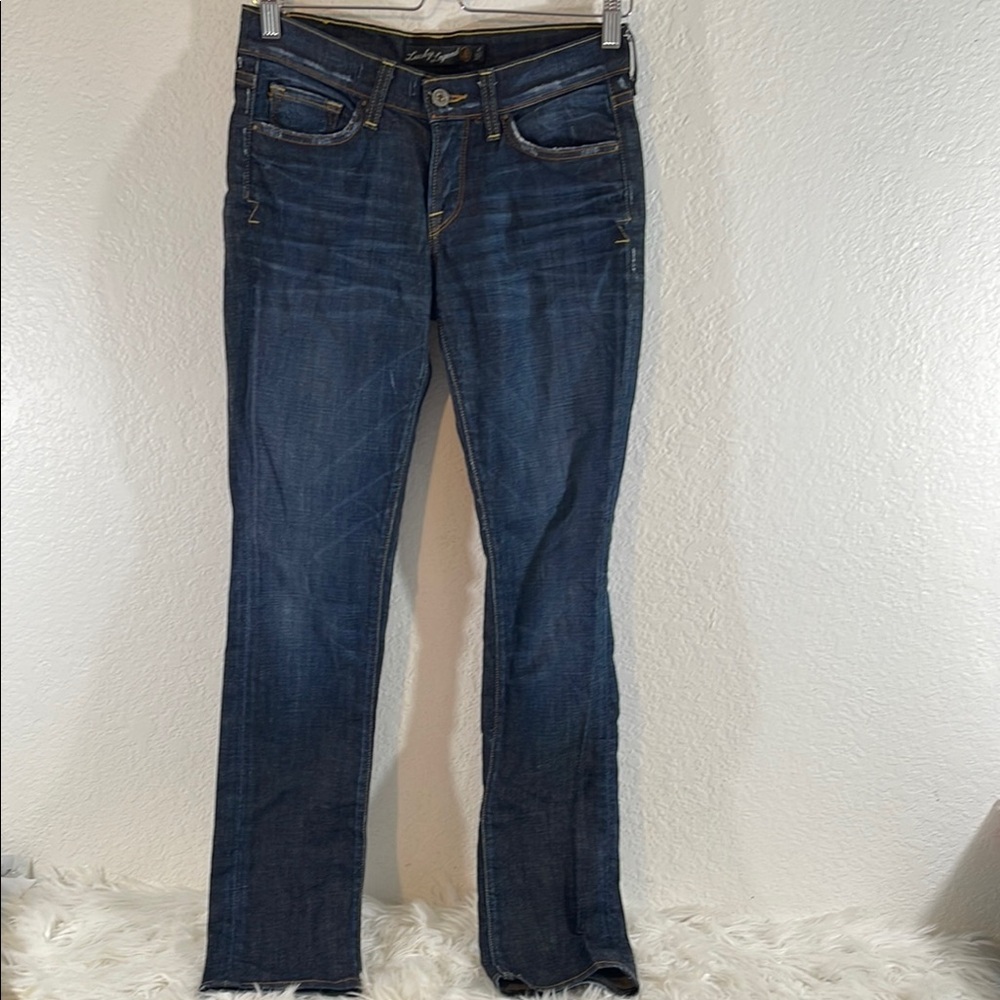 LUCKY Brand Legend Zoe Straight Leg Blue Denim Jeans Size 4 - Picture 2 of 12